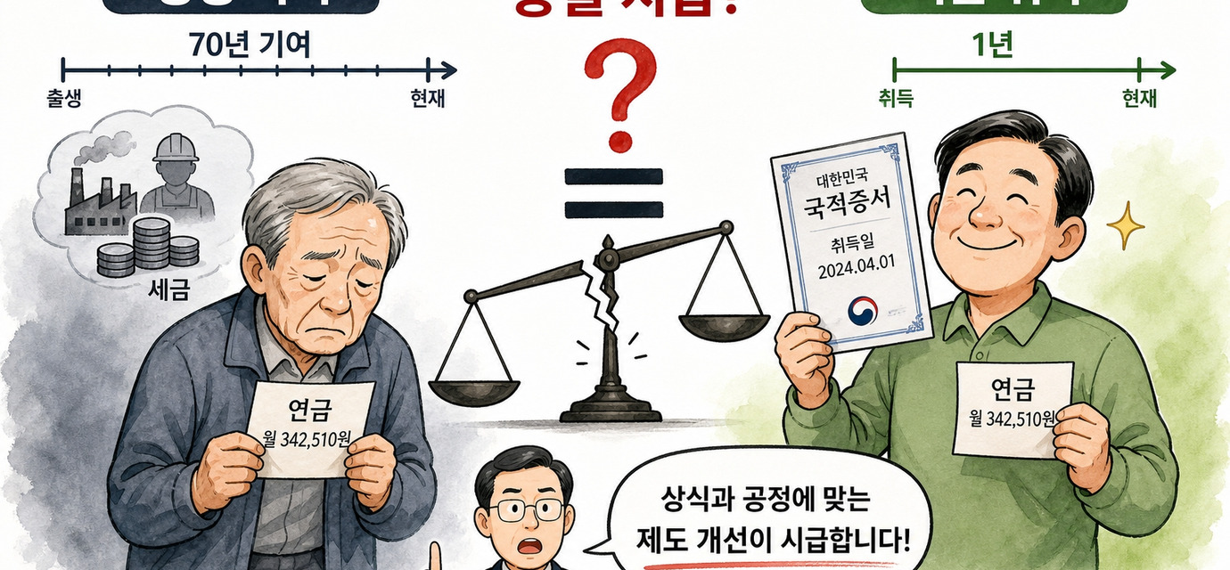 국적 취득 시기별 기초연금 형평성 도마에... 정부, 제도 전면 보완 착수(생성형이미지/비사이드)